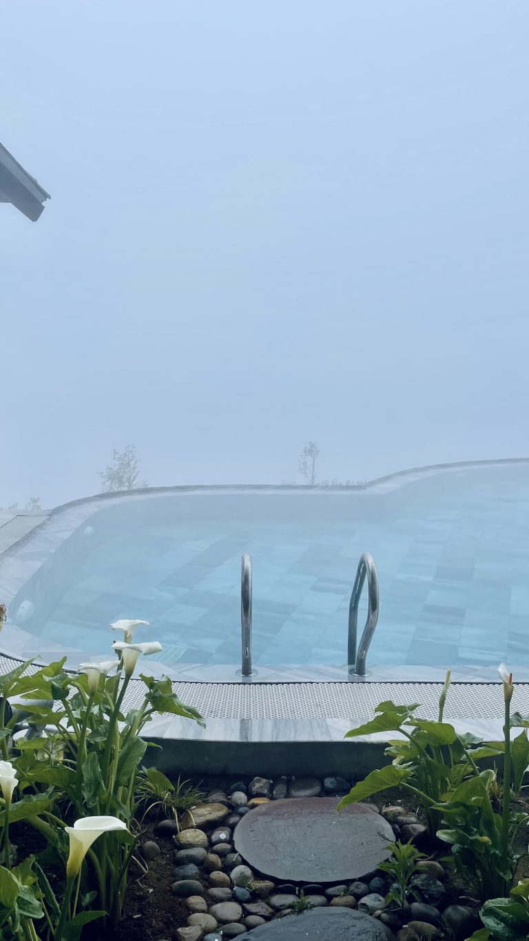 Infinity pool in the fog